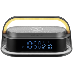 Volkano Awaken Series Alarm Clock with Wireless Charging and Speaker