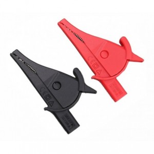 SET OF 36mm INSULATED CROC CLIP INLINE M4 RED/BLACK UT-C02B