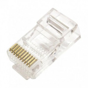Plug Utp Modular RJ50 10P10C 2 Prong Flat Cable 10W10P