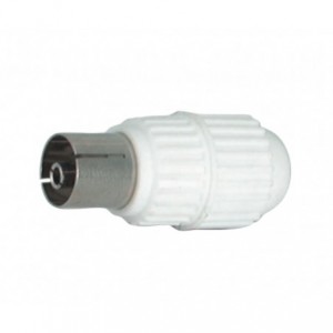Plug TV-COAX IN-LINE METAL/PLA M5840