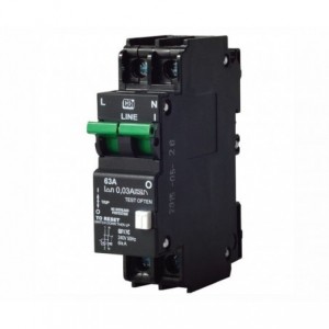 EARTH LEAKAGE 2P 63A 6kA 240Vac WITHOUT OVERLOAD PROTECTION QF17C63