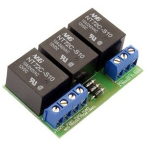 3-CH Relay 12V COIL- Board Alarm 3CH Neg Trig LZ12-TRIO *d*