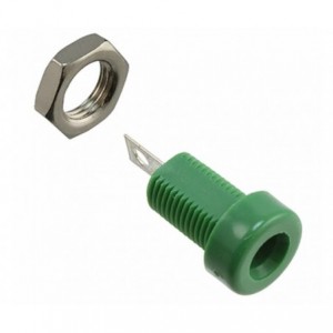 SOCKET BANANA 4mm GREEN SOLDER 4MMGBS