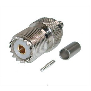 UHF Crimp Socket Connector for RG58 6mm Cable (M55259L-6)