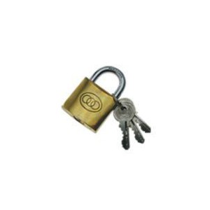 Padlock Tricircle 50mm Brass