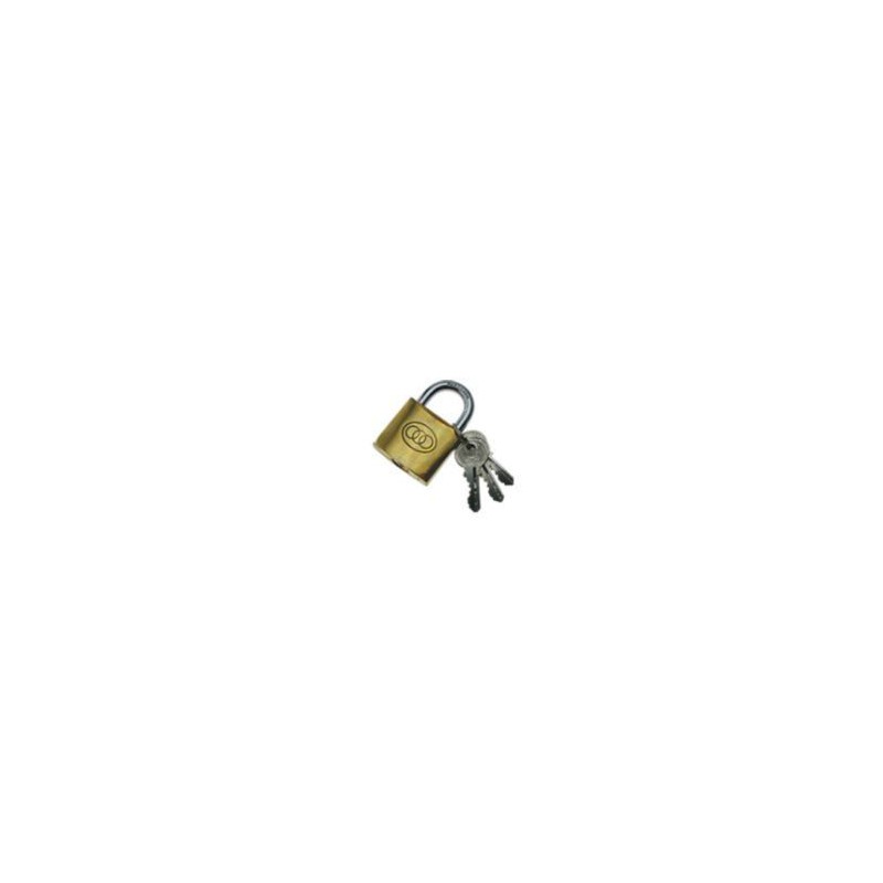 Padlock Tricircle 50mm Brass