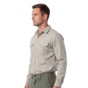 Vulcan Mens Country Ripstop Ls Shirt Stone 2XL