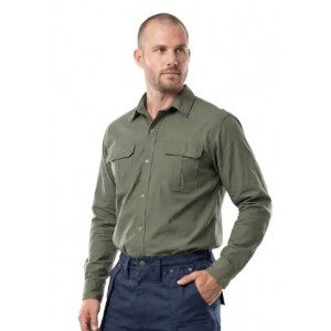 Vulcan Mens Country Ripstop Ls Shirt Olive 3XL
