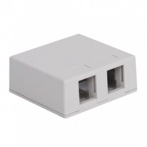 Dual Port RJ45 Surface Box Cover Only SA8P8C5D