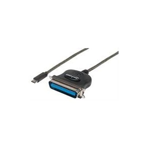 Manhattan 152525 Full-Speed USB-C to Cen36 Parallel Printer Converter - 1 m - Black