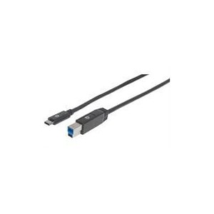 Manhattan 354998 SuperSpeed USB C Device Cable - Black