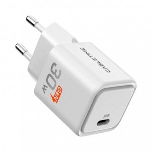CABLETIME 30W GaN 1-Port USB Type-C Wall Charger - White