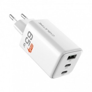 Ct - 65W Gan Pd 3-PORT Wall CHARGER- TYPE-A/C- Wh