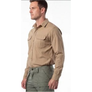 Vulcan Mens Country Ripstop Ls Shirt Khaki 3XL