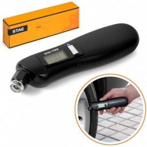 STAC 3-in-1 Digital Tyre Gauge with LED Light &amp; Flashlight (10 BAR)