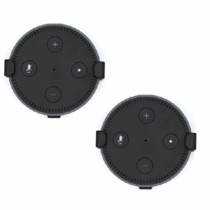Wall Mount Holder for Amazon Echo Dot 2nd Gen (2 Pack) - Black