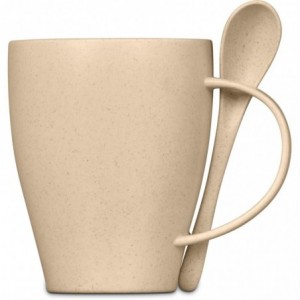 Okiyo Kawai Wheat Straw Mug &amp; Spoon - 350ml