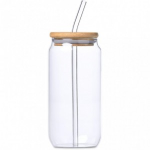 Okiyo Natsu Glass &amp; Bamboo Tumbler &amp; Straw - 500ml