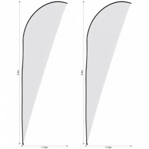 Legend 4m Sublimated Sharkfin Flying Banner Skin - Set Of 2 (Excludes Hardware)