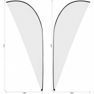 Legend 3m Sublimated Sharkfin Double-Sided Flying Banner Skin (Excludes Hardware)