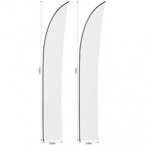 Legend 4m Sublimated Arcfin Flying Banner Skin - Set Of 2 (Excludes Hardware)