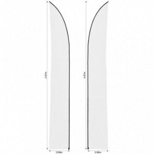 Legend 4m Sublimated Arcfin Double-Sided Flying Banner Skin (Excludes Hardware)