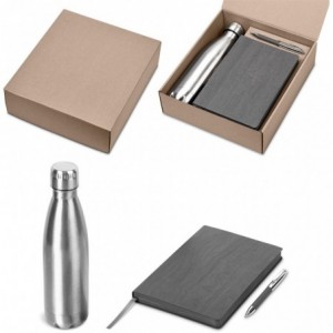 Garrett Kraft Gift Set with Vacuum Bottle- Notebook &amp; Pen