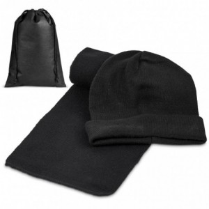 Tundra Winter Gift Set - Beanie- Scarf &amp; Drawstring Pouch