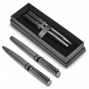 Alex Varga Phenom Ball Pen &amp; Rollerball Set - Gunmetal