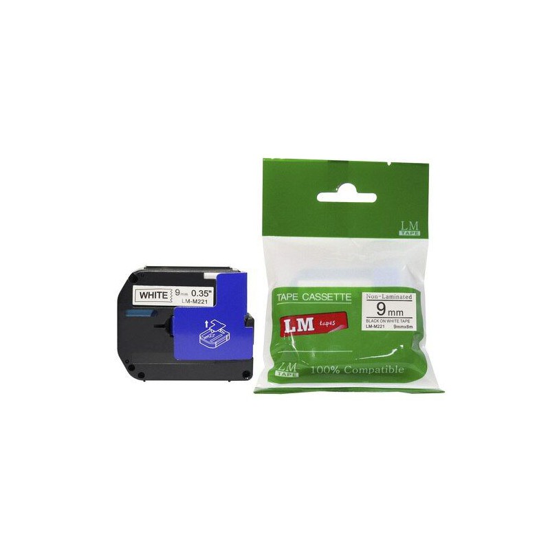 BROTHER MK-221 M Series P-Touch Label Tape 9mm 