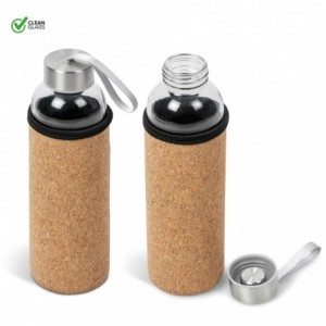 Kooshty Kork Glass Water Bottle with Sleeve - 500ml