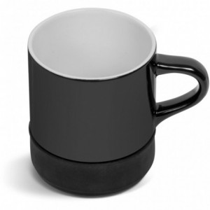 Kooshty Mixalot Ceramic Coffee Mug with Silicone Band - 320ml (Black)