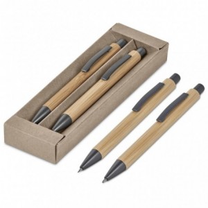 Okiyo Jonatu Sustainable Bamboo Ball Pen &amp; Pencil Set