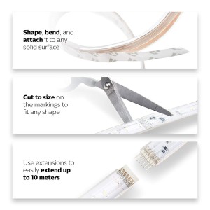 Philips Hue Lightstrip Plus Dimmable LED Smart Strip Light White and Color Ambiance (Requires Hue Hub) 