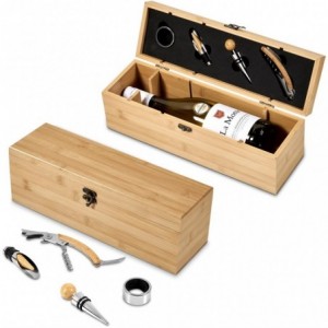 Okiyo Wainoka Bamboo &amp; Stainless Steel Wine Set