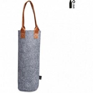 Okiyo Tahada RPET Felt Wine Tote with PU Handles (32 x 15cm)