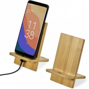 Okiyo Ekslens Bamboo Desktop Phone Stand