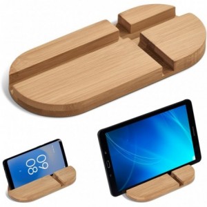 Okiyo Kurosu Bamboo Phone Stand (17 x 7.6 x 1.1cm)