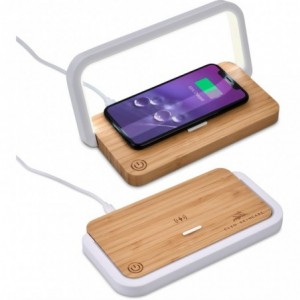 Okiyo Yoru Bamboo Wireless Charger &amp; 3-Mode Night Light (10W)