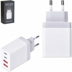 Swiss Cougar Portland 4-Port Fast Wall Charger (2x Type-C &amp; 2x USB-A)