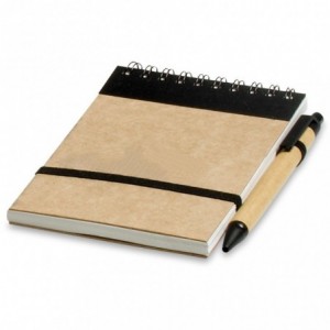Mecer A6 Spiral-Bound Recyclable Notebook with Ball Pen