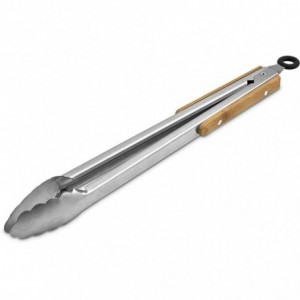 Okiyo Okidoki Stainless Steel &amp; Bamboo Braai Tongs - 40cm