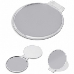 Altitude Carly 6.5cm Frosted White Foldable Compact Mirror
