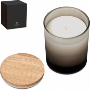 Eva &amp; Elm Ombre Vanilla Scented Candle with Bamboo Lid (160g)