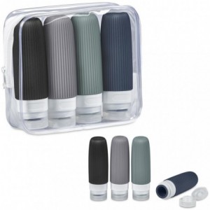 Serendipio Pack Mate Silicone Travel Set - 4 x 90ml Bottles