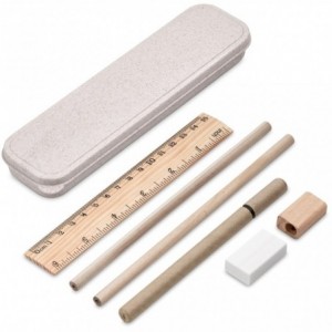 Okiyo Kinben Sustainable Stationery Set with Wheat Straw Case