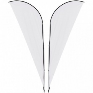 Legend 2M Sublimated Sharkfin Double-Sided Flying Banner - 1 complete unit