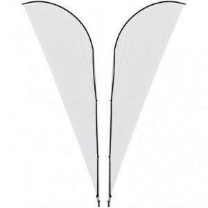 Legend 4M Sublimated Sharkfin Double-Sided Flying Banner - 1 complete unit