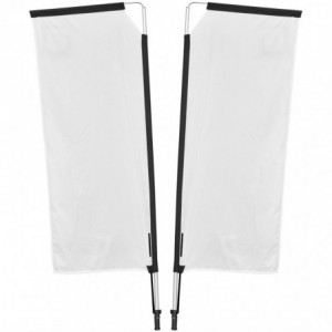 Legend 2M Sublimated Telescopic Double-Sided Flying Banner - 1 complete unit