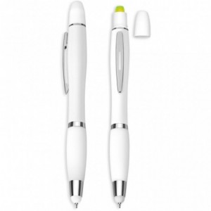 Altitude Sorbet Stylus Highlighter Ball Pen - Black Ink &amp; Yellow Wax Highlighter